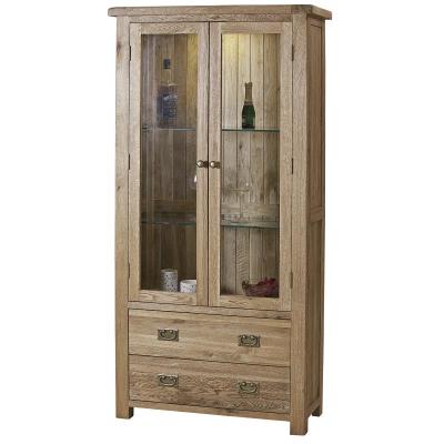 Kingsbury Solid Oak Glass Display Cabinet